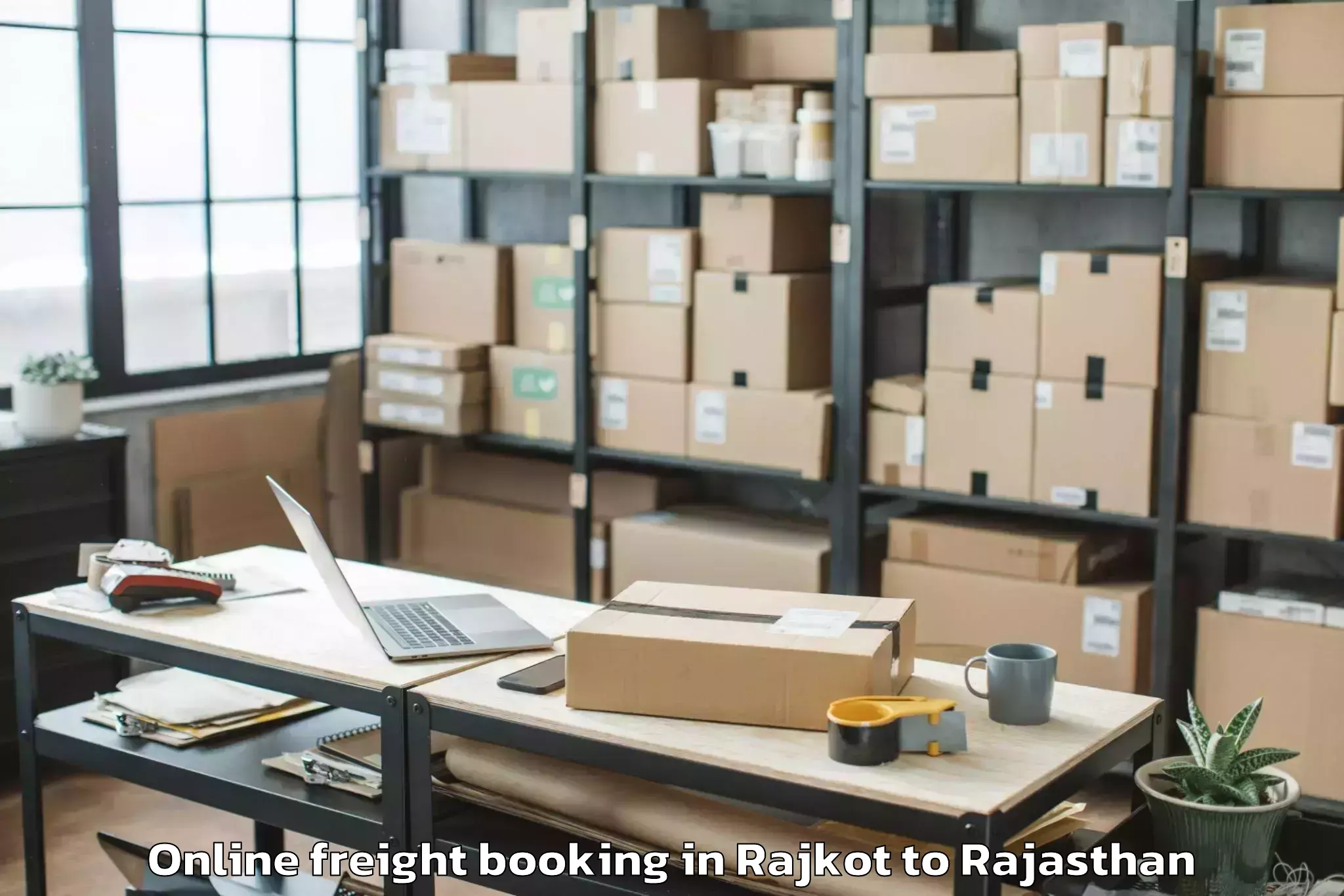 Top Rajkot to Degana Online Freight Booking Available